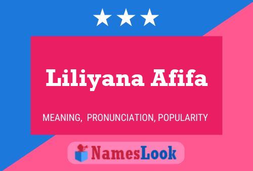 Affiche de nom Liliyana Afifa