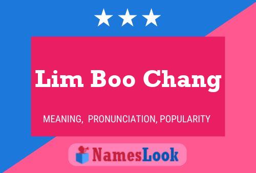 Affiche de nom Lim Boo Chang