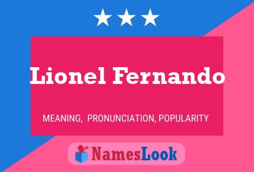 Affiche de nom Lionel Fernando