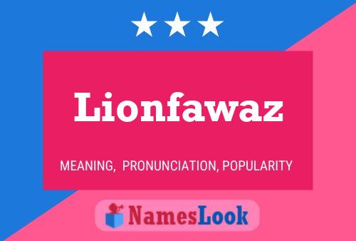 Affiche de nom Lionfawaz