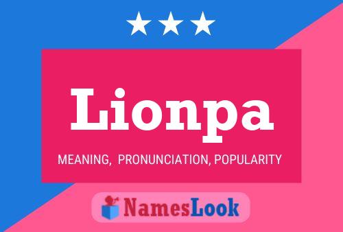 Affiche de nom Lionpa