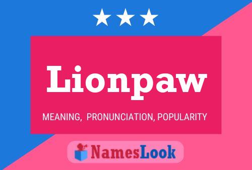 Affiche de nom Lionpaw