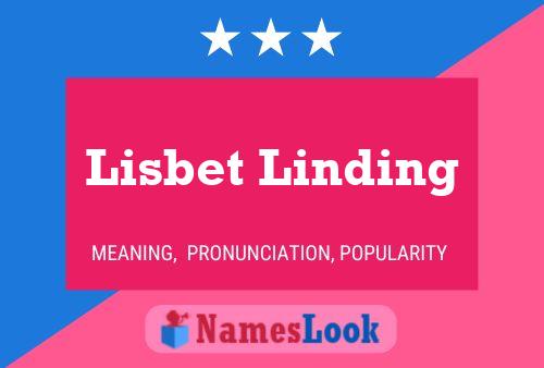 Affiche de nom Lisbet Linding