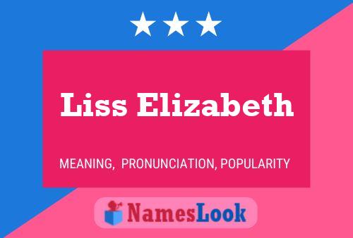 Affiche de nom Liss Elizabeth