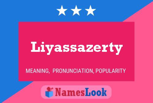 Affiche de nom Liyassazerty