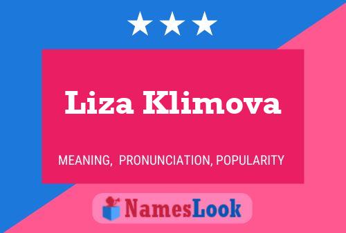 Affiche de nom Liza Klimova