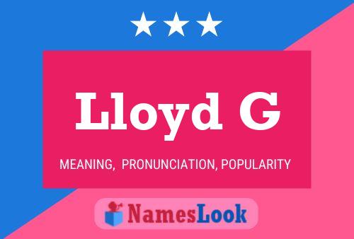 Affiche de nom Lloyd G