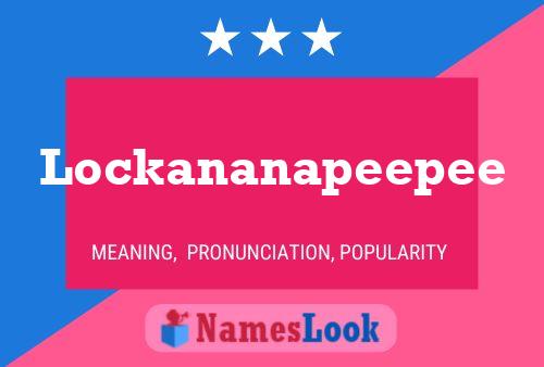 Affiche de nom Lockananapeepee