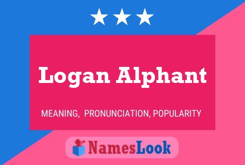 Affiche de nom Logan Alphant