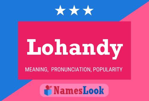 Affiche de nom Lohandy