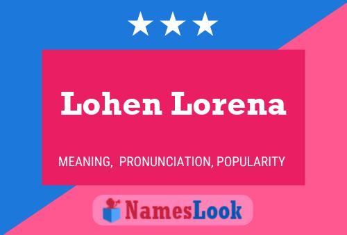 Affiche de nom Lohen Lorena