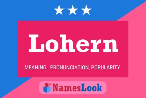 Affiche de nom Lohern