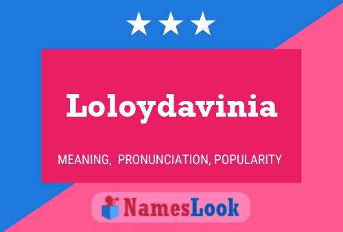 Affiche de nom Loloydavinia