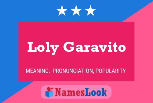 Affiche de nom Loly Garavito