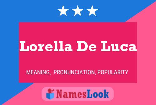 Affiche de nom Lorella De Luca