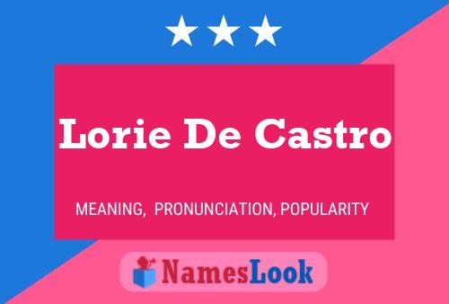 Affiche de nom Lorie De Castro