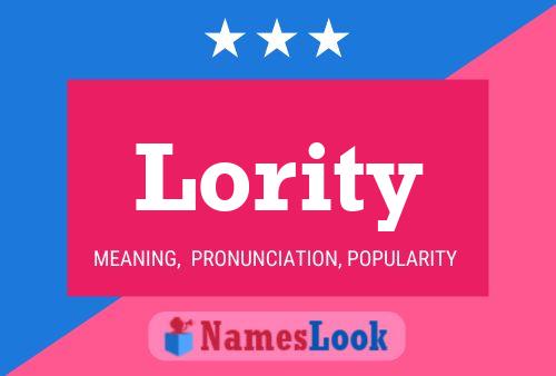 Affiche de nom Lority