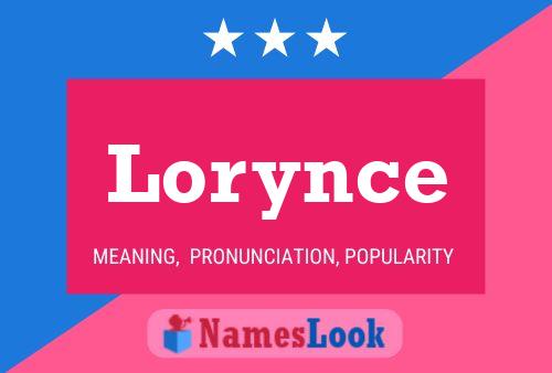 Affiche de nom Lorynce