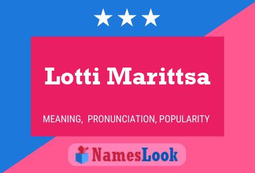 Affiche de nom Lotti Marittsa