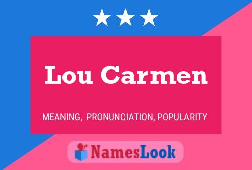 Affiche de nom Lou Carmen