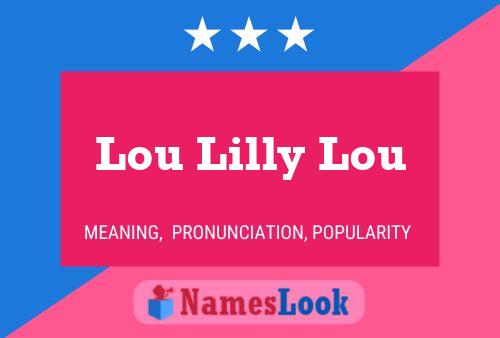 Affiche de nom Lou Lilly Lou