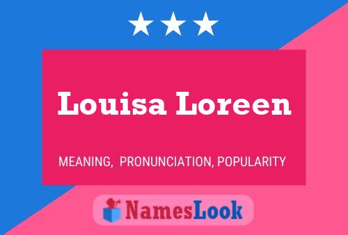 Affiche de nom Louisa Loreen