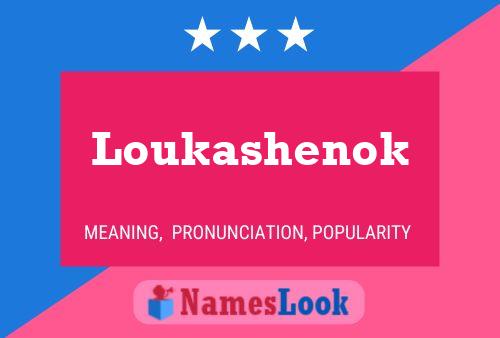 Affiche de nom Loukashenok