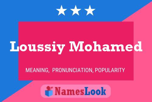 Affiche de nom Loussiy Mohamed