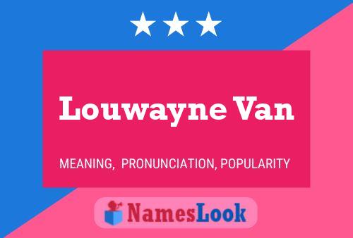 Affiche de nom Louwayne Van