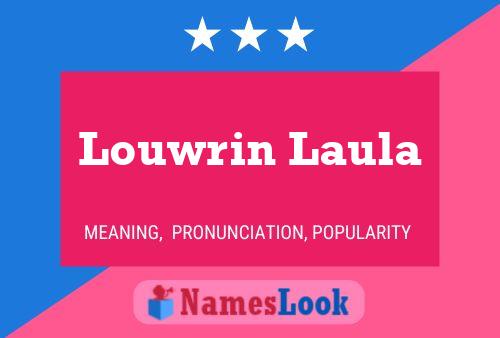 Affiche de nom Louwrin Laula