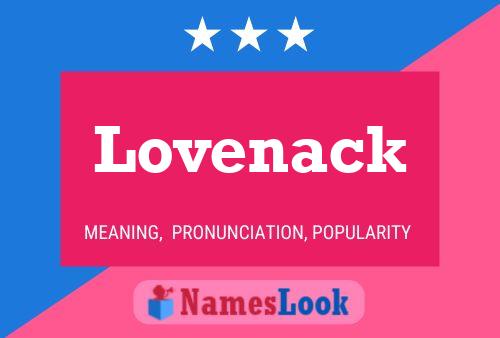 Affiche de nom Lovenack