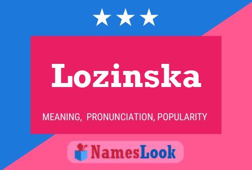 Affiche de nom Lozinska