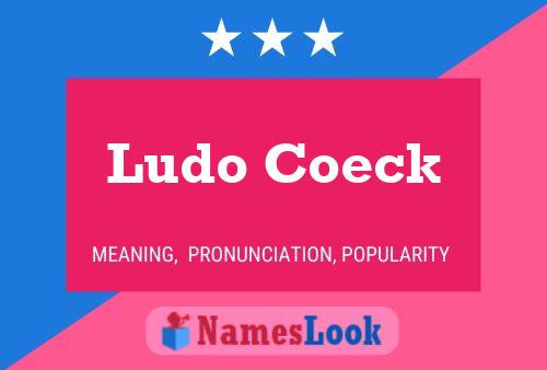 Affiche de nom Ludo Coeck