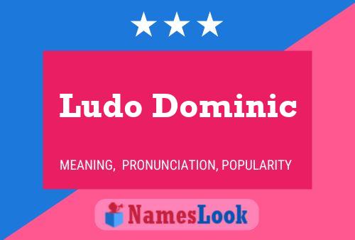 Affiche de nom Ludo Dominic