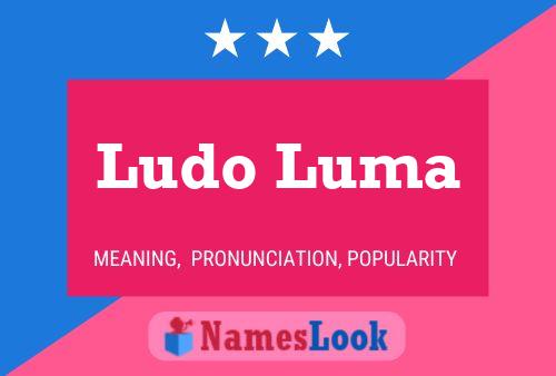 Affiche de nom Ludo Luma