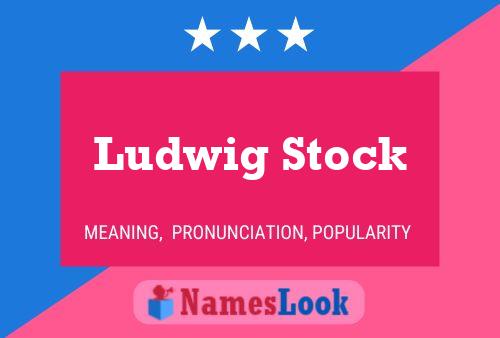 Affiche de nom Ludwig Stock