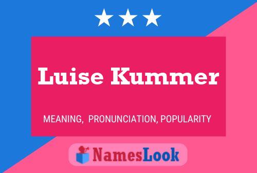 Affiche de nom Luise Kummer