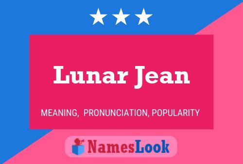 Affiche de nom Lunar Jean