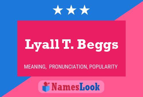 Affiche de nom Lyall T. Beggs