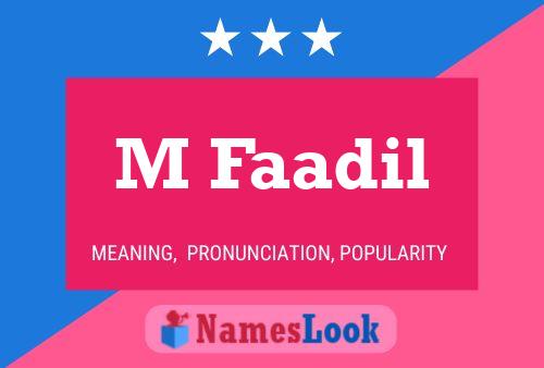 Affiche de nom M Faadil