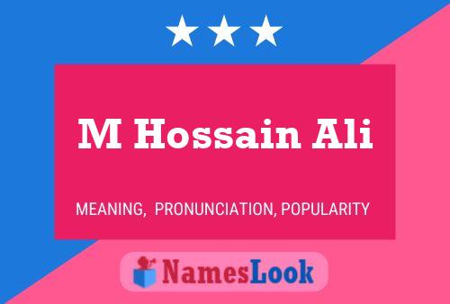 Affiche de nom M Hossain Ali