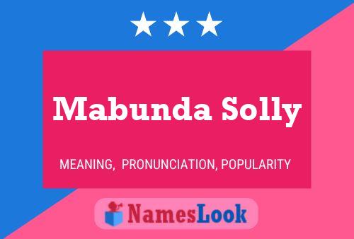 Affiche de nom Mabunda Solly