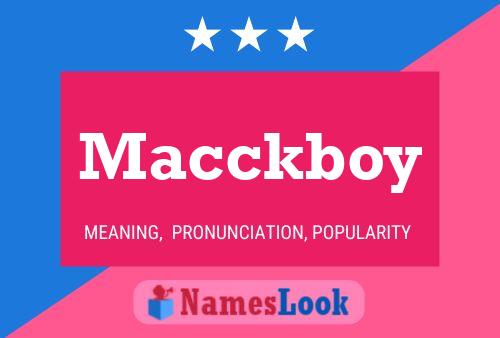 Affiche de nom Macckboy