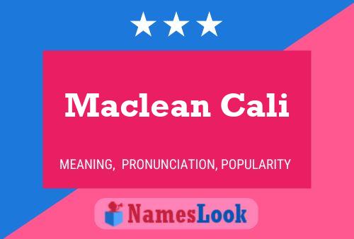 Affiche de nom Maclean Cali