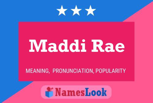 Affiche de nom Maddi Rae