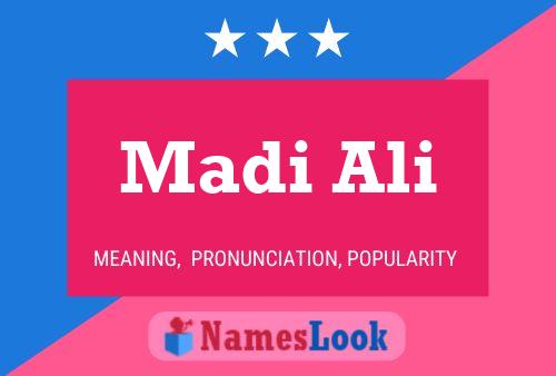 Affiche de nom Madi Ali