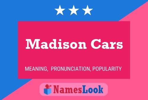 Affiche de nom Madison Cars