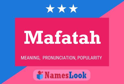 Affiche de nom Mafatah