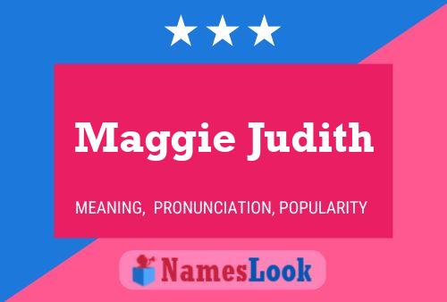 Affiche de nom Maggie Judith