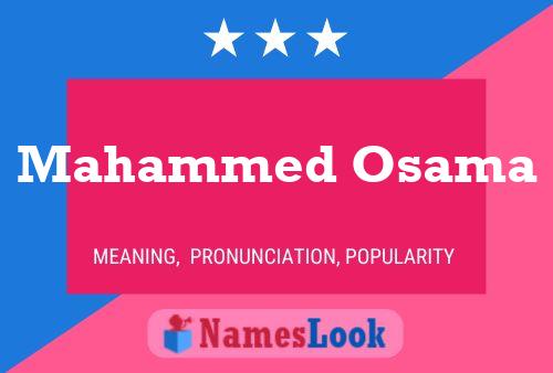 Affiche de nom Mahammed Osama